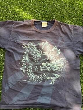 Skater Grunge Cygnus Kid's off black  and Blue Tshirt